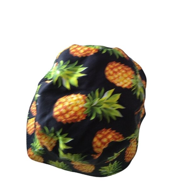 Reversible Black Pineapple Bucket Sun Hat Colorful Beach Travel Vacation - Picture 2 of 4
